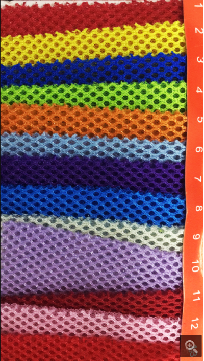 DG-XHFZ   普通280g  三明治網眼布   3D三層網布    100%滌綸   200-210（g/㎡)  54寸   精梳   硬網 挺身 粗網 正面照